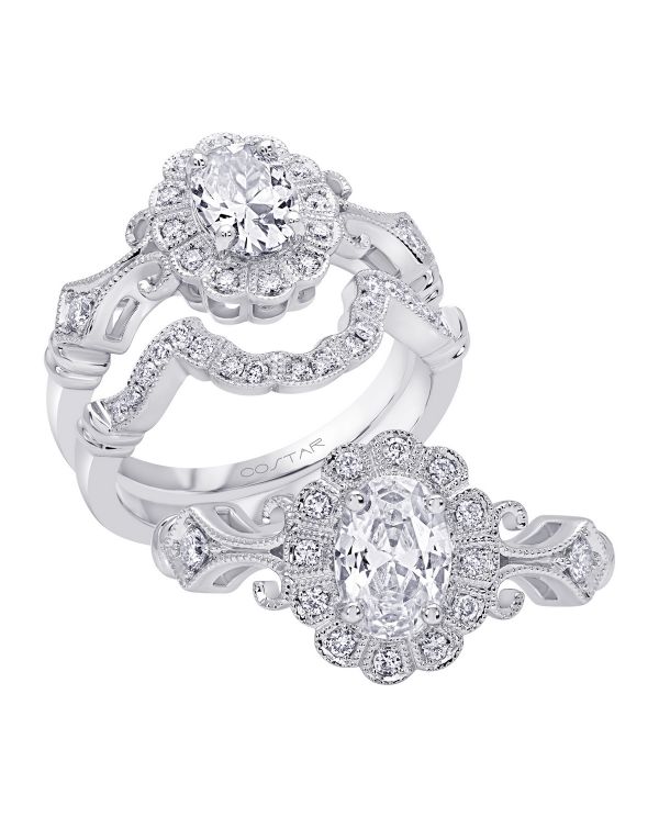 14K Vintage Cut Diamond Engagement Ring TWT  0.16  CT.  Style