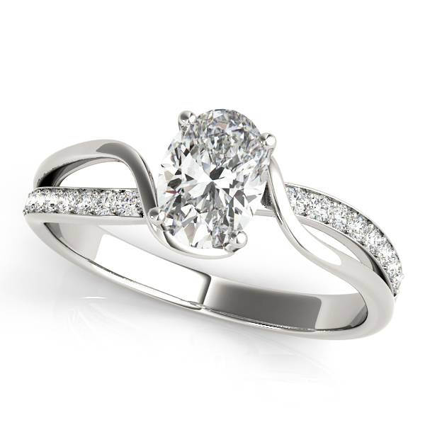 14kt Bypass Cut Diamond Engagement Ring  Null Style