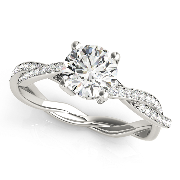14kt Multi Row Cut Diamond Engagement Ring  Null Style