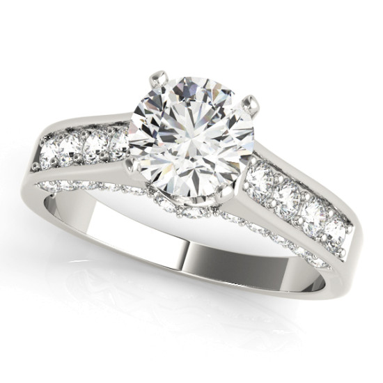 ENGAGEMENT RINGS SINGLE ROW CHANNEL SET #50525-E 