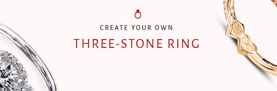 Create your own three-stone ring