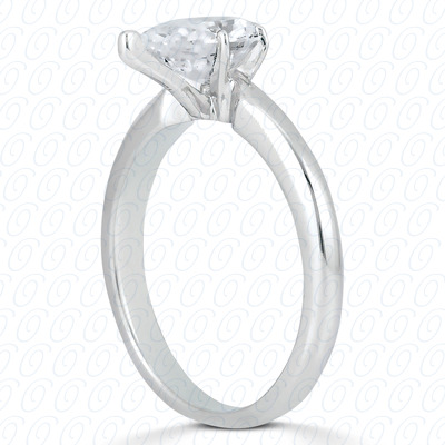 14KP Pear 0.00 CT. Solitaires
