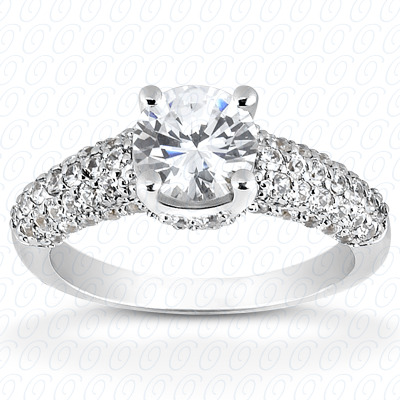 Diamondbayou.com 0.66 CT. 14 Karat Pink Gold Fancy Cut Diamond <br>Engagement Ring Engagement Rings Style