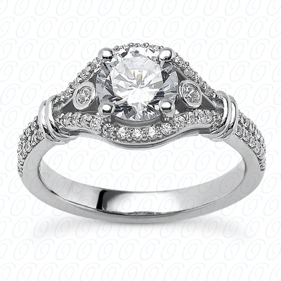0.28 CT. 14 Karat Pink Gold Round Cut Diamond Engagement Ring HALO Style