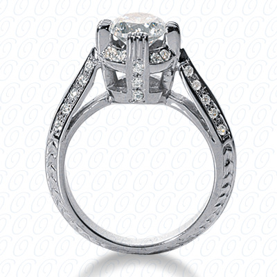 Diamondbayou.com 0.34 CT. 14 Karat Pink Gold Fancy Cut Diamond <br>Engagement Ring Engagement Rings Style