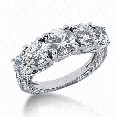 Diamondbayou.com 0.60 CT. 14 Karat Pink Gold Antique Cut Diamond <br>Engagement Ring Engagement Rings Style