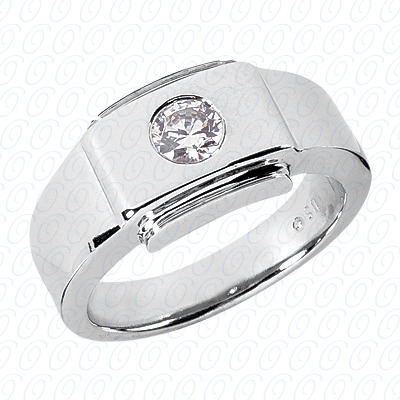 14 Karat White Gold Solitaires Cut Diamond Unique Engagement Ring 