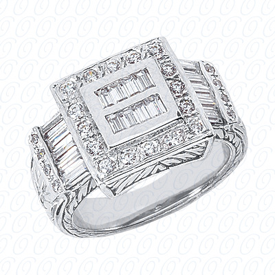 Diamondbayou.com 1.20 CT. 14 Karat Pink Gold Fancy Styles Cut Diamond <br>Engagement Ring Mens Rings Style
