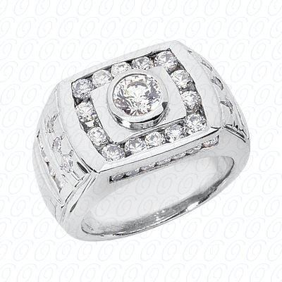Diamondbayou.com 1.86 CT. 14 Karat Pink Gold Fancy Styles Cut Diamond <br>Engagement Ring Mens Rings Style