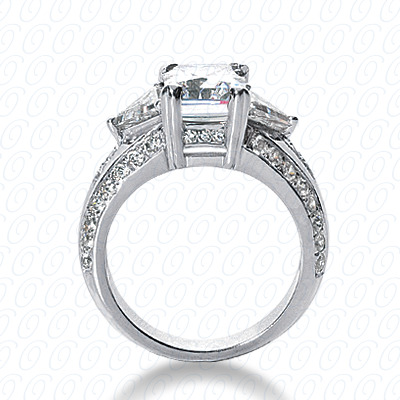Diamondbayou.com 1.27 CT. 14 Karat Pink Gold Fancy Cut Diamond <br>Engagement Ring Engagement Rings Style