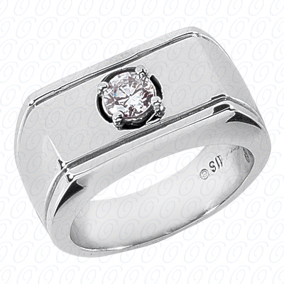 Diamondbayou.com 0.50 CT. 14 Karat Pink Gold Solitaires Cut Diamond <br>Engagement Ring Mens Rings Style