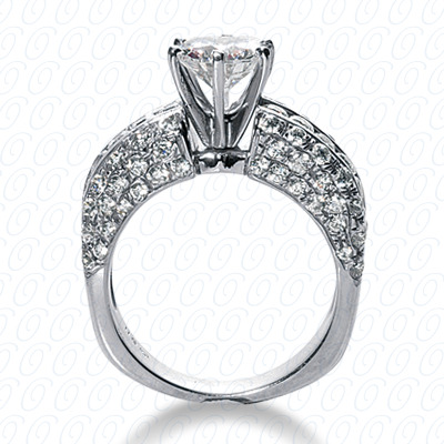 Diamondbayou.com 2.12 CT. 14 Karat Pink Gold Fancy Cut Diamond <br>Engagement Ring Engagement Rings Style