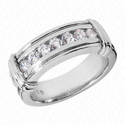 Diamondbayou.com 0.70 CT. 14 Karat Pink Gold Wedding Bands Cut Diamond <br>Engagement Ring Mens Rings Style