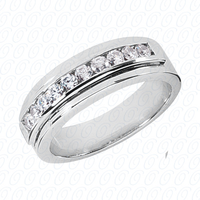 Diamondbayou.com 0.60 CT. 14 Karat Pink Gold Wedding Bands Cut Diamond <br>Engagement Ring Mens Rings Style