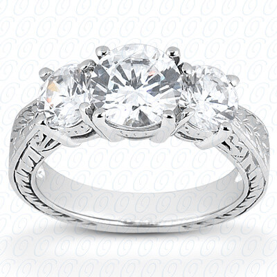 Diamondbayou.com 0.14 CT. 14 Karat Pink Gold Antique Cut Diamond <br>Engagement Ring Engagement Rings Style