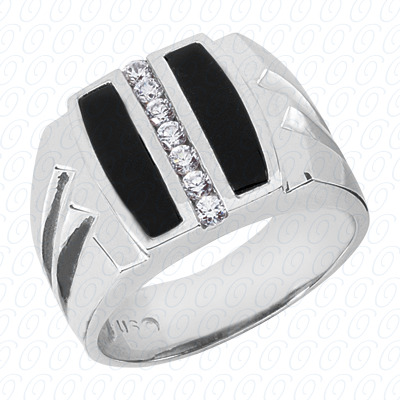 Diamondbayou.com 0.28 CT. 14 Karat Pink Gold Fancy Styles Cut Diamond <br>Engagement Ring Mens Rings Style