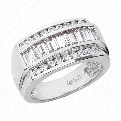 Diamondbayou.com 2.26 CT. 14 Karat Pink Gold Fancy Styles Cut Diamond <br>Engagement Ring Mens Rings Style
