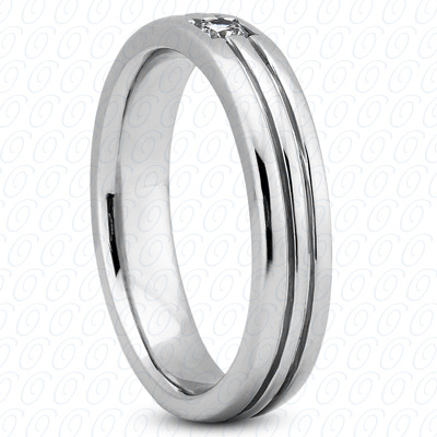 Diamondbayou.com 0.15 CT. 14 Karat Pink Gold Wedding Bands Cut Diamond <br>Engagement Ring Mens Rings Style
