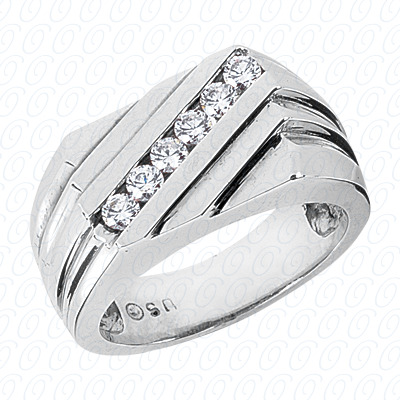 Diamondbayou.com 0.48 CT. 14 Karat Pink Gold Fancy Styles Cut Diamond <br>Engagement Ring Mens Rings Style
