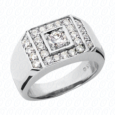 Diamondbayou.com 1.07 CT. 14 Karat Pink Gold Fancy Styles Cut Diamond <br>Engagement Ring Mens Rings Style