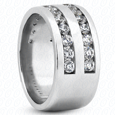 Diamondbayou.com 0.96 CT. 14 Karat Pink Gold Wedding Bands Cut Diamond <br>Engagement Ring Mens Rings Style