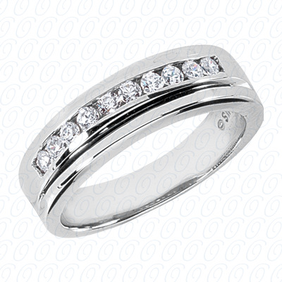 Diamondbayou.com 0.50 CT. 14 Karat Pink Gold Wedding Bands Cut Diamond <br>Engagement Ring Mens Rings Style