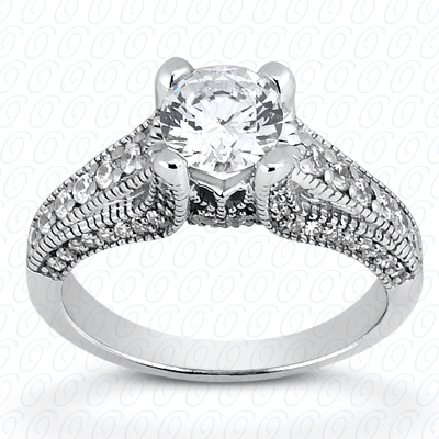 Diamondbayou.com 0.47 CT. 14 Karat Pink Gold Fancy Cut Diamond <br>Engagement Ring Engagement Rings Style