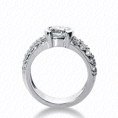 Diamondbayou.com 1.20 CT. 14 Karat Pink Gold Fancy Cut Diamond <br>Engagement Ring Engagement Rings Style