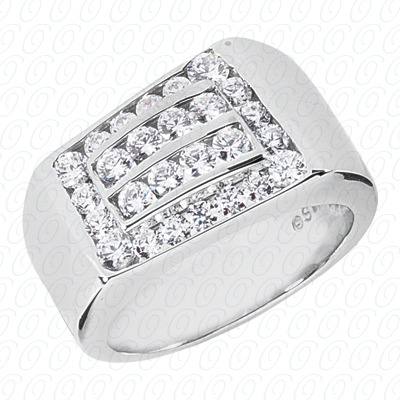 Diamondbayou.com 1.32 CT. 14 Karat Pink Gold Fancy Styles Cut Diamond <br>Engagement Ring Mens Rings Style