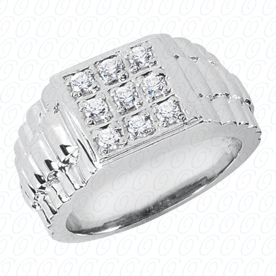 Diamondbayou.com 0.45 CT. 14 Karat Pink Gold Fancy Styles Cut Diamond <br>Engagement Ring Mens Rings Style
