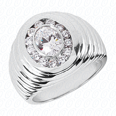Diamondbayou.com 0.70 CT. 14 Karat Pink Gold Fancy Styles Cut Diamond <br>Engagement Ring Mens Rings Style