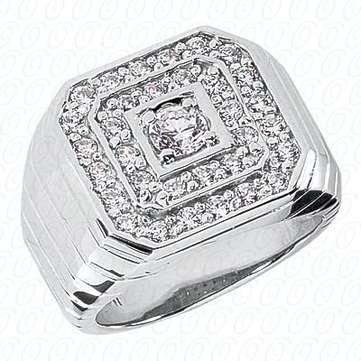 Diamondbayou.com 1.31 CT. 14 Karat Pink Gold Fancy Styles Cut Diamond <br>Engagement Ring Mens Rings Style