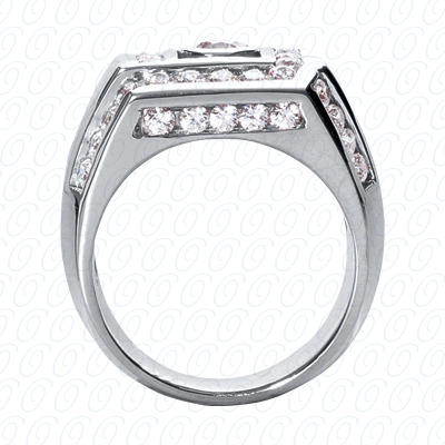 Diamondbayou.com 1.98 CT. 14 Karat Pink Gold Fancy Styles Cut Diamond <br>Engagement Ring Mens Rings Style