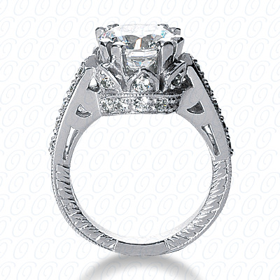 Diamondbayou.com 0.65 CT. 14 Karat Pink Gold Fancy Cut Diamond <br>Engagement Ring Engagement Rings Style