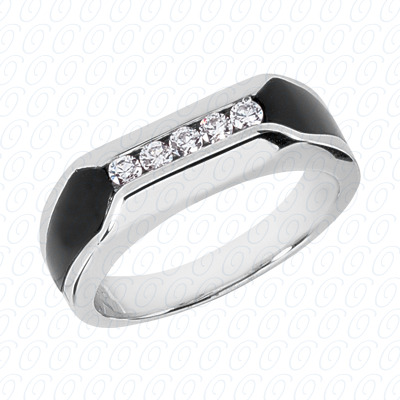 Diamondbayou.com 0.25 CT. 14 Karat Pink Gold Wedding Bands Cut Diamond <br>Engagement Ring Mens Rings Style