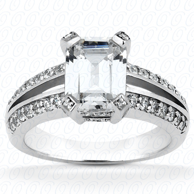 Diamondbayou.com 0.42 CT. 14 Karat Pink Gold Fancy Cut Diamond <br>Engagement Ring Engagement Rings Style