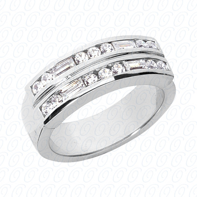 Diamondbayou.com 0.90 CT. 14 Karat Pink Gold Wedding Bands Cut Diamond <br>Engagement Ring Mens Rings Style