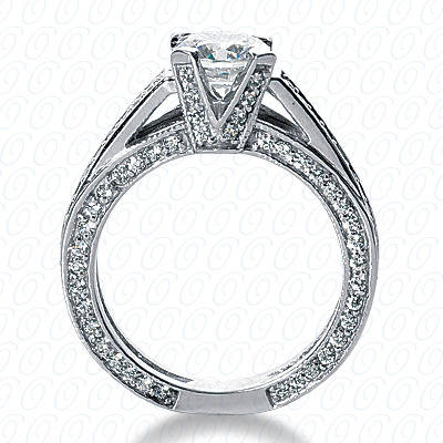 Diamondbayou.com 0.99 CT. 14 Karat Pink Gold Fancy Cut Diamond <br>Engagement Ring Engagement Rings Style