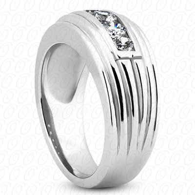 Diamondbayou.com 0.36 CT. 14 Karat Pink Gold Wedding Bands Cut Diamond <br>Engagement Ring Mens Rings Style