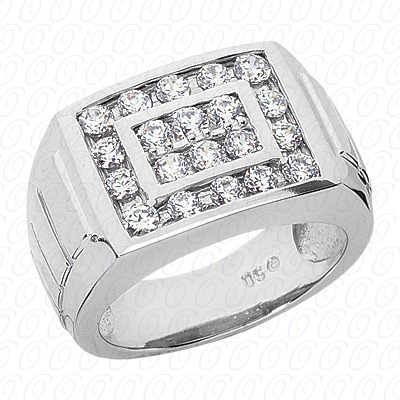 Diamondbayou.com 1.06 CT. 14 Karat Pink Gold Fancy Styles Cut Diamond <br>Engagement Ring Mens Rings Style