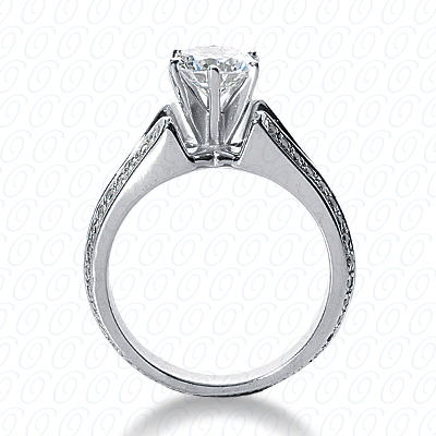 Diamondbayou.com 0.56 CT. 14 Karat Pink Gold Fancy Cut Diamond <br>Engagement Ring Engagement Rings Style