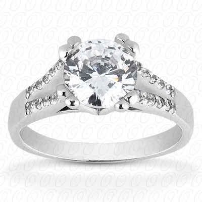 Diamondbayou.com 0.20 CT. 14 Karat Pink Gold Fancy Cut Diamond <br>Engagement Ring Engagement Rings Style