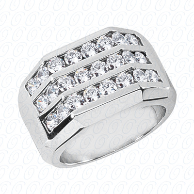 Diamondbayou.com 1.68 CT. 14 Karat Pink Gold Fancy Styles Cut Diamond <br>Engagement Ring Mens Rings Style