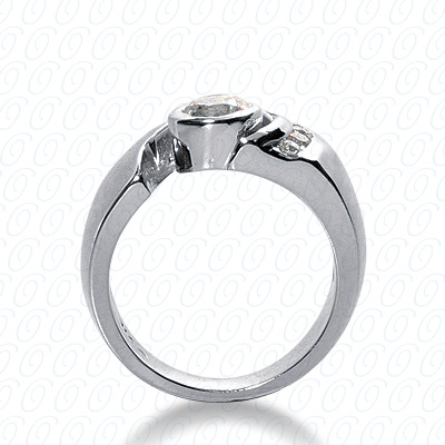 Diamondbayou.com 0.37 CT. 14 Karat Pink Gold Fancy Cut Diamond <br>Engagement Ring Engagement Rings Style