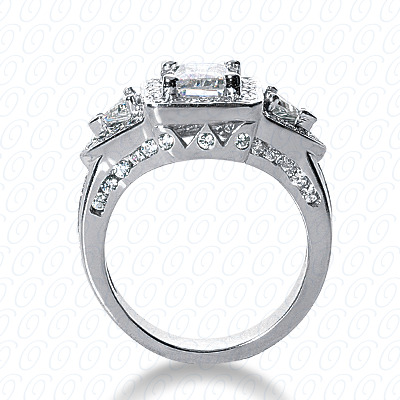 Diamondbayou.com 1.54 CT. 14 Karat Pink Gold Fancy Cut Diamond <br>Engagement Ring Engagement Rings Style