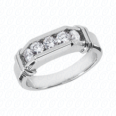 14 Karat White Gold Wedding Bands Cut Diamond Unique Engagement Ring 
