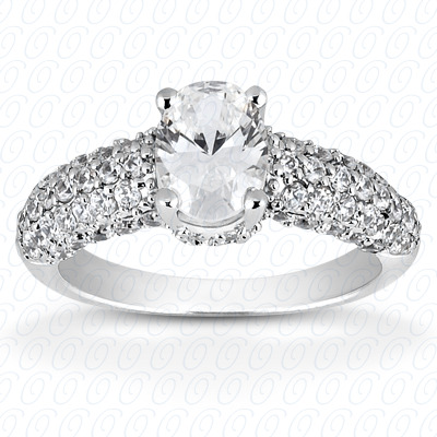Diamondbayou.com 0.63 CT. 14 Karat Pink Gold Fancy Cut Diamond <br>Engagement Ring Engagement Rings Style