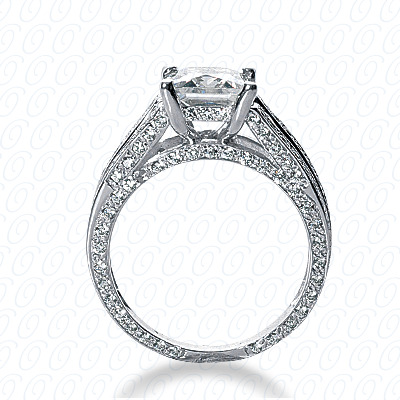 Diamondbayou.com 0.95 CT. 14 Karat Pink Gold Fancy Cut Diamond <br>Engagement Ring Engagement Rings Style