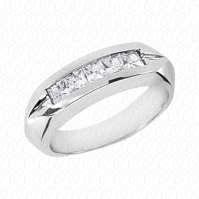 Diamondbayou.com 0.85 CT. 14 Karat Pink Gold Wedding Bands Cut Diamond <br>Engagement Ring Mens Rings Style