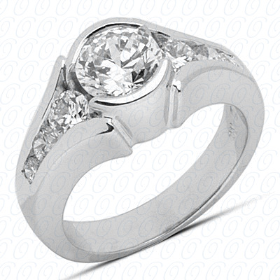 Diamondbayou.com 0.60 CT. 14 Karat Pink Gold Fancy Cut Diamond <br>Engagement Ring Engagement Rings Style